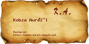 Kobza Aurél névjegykártya